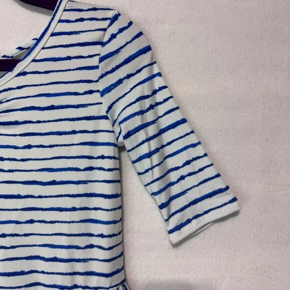 Dotdotsmile Dress Size 7 Blue and White Stripes New With Tags - Picture 3 of 6